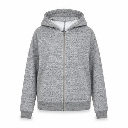 Body Bleu Womens Grey Polyester Full Zip Hoodie Size S Zip