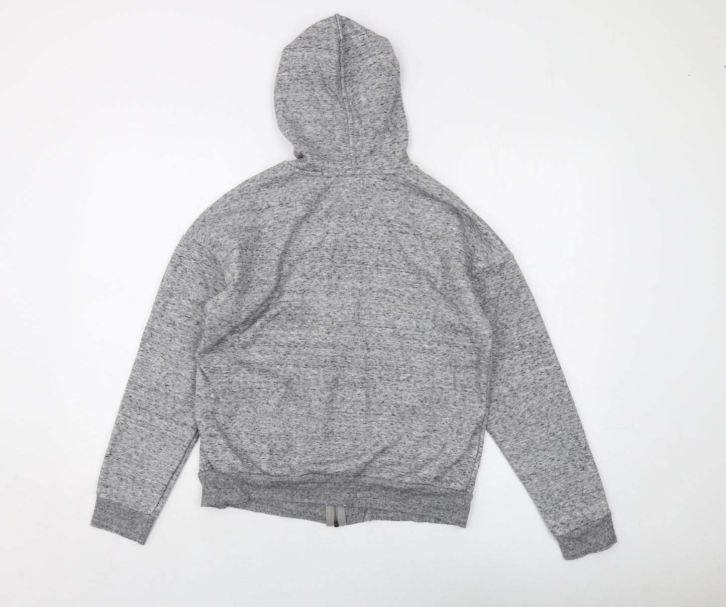 Body Bleu Womens Grey Polyester Full Zip Hoodie Size S Zip