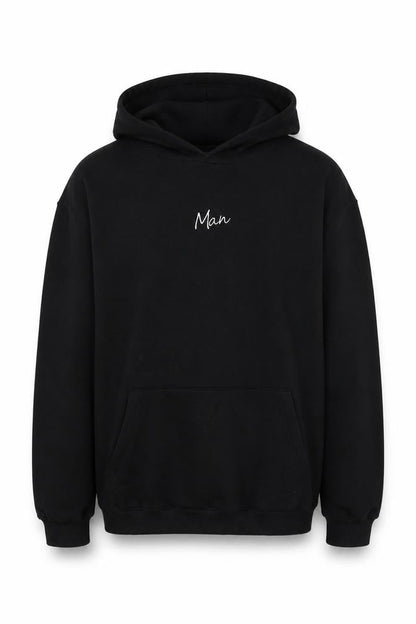 Mens UK Size S Boohoo Black Pullover Hoodie