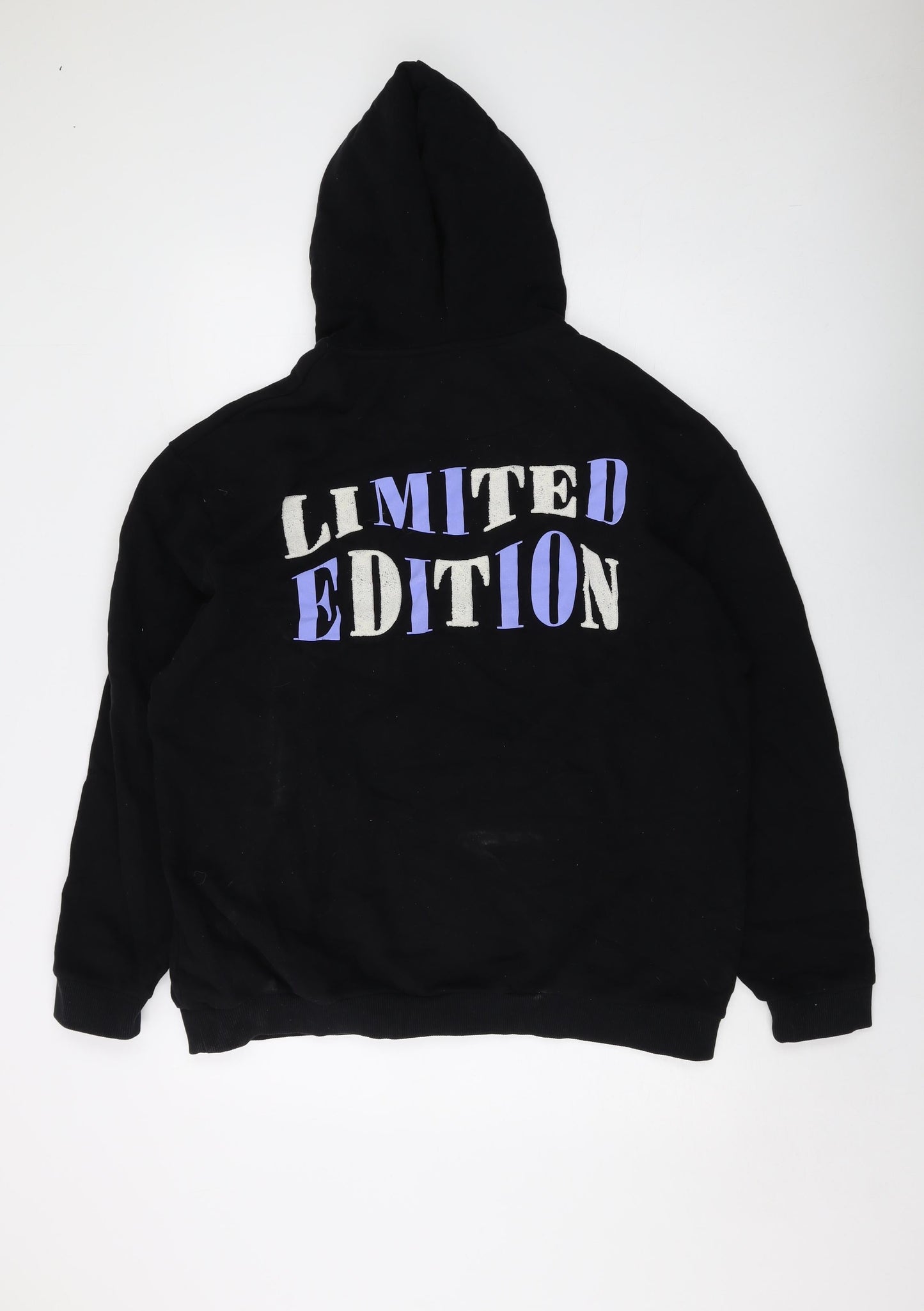 Mens UK Size S Boohoo Black Pullover Hoodie