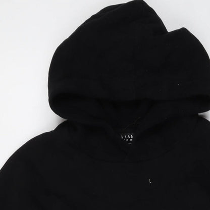 Mens UK Size S Boohoo Black Pullover Hoodie