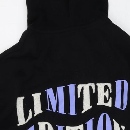 Mens UK Size S Boohoo Black Pullover Hoodie