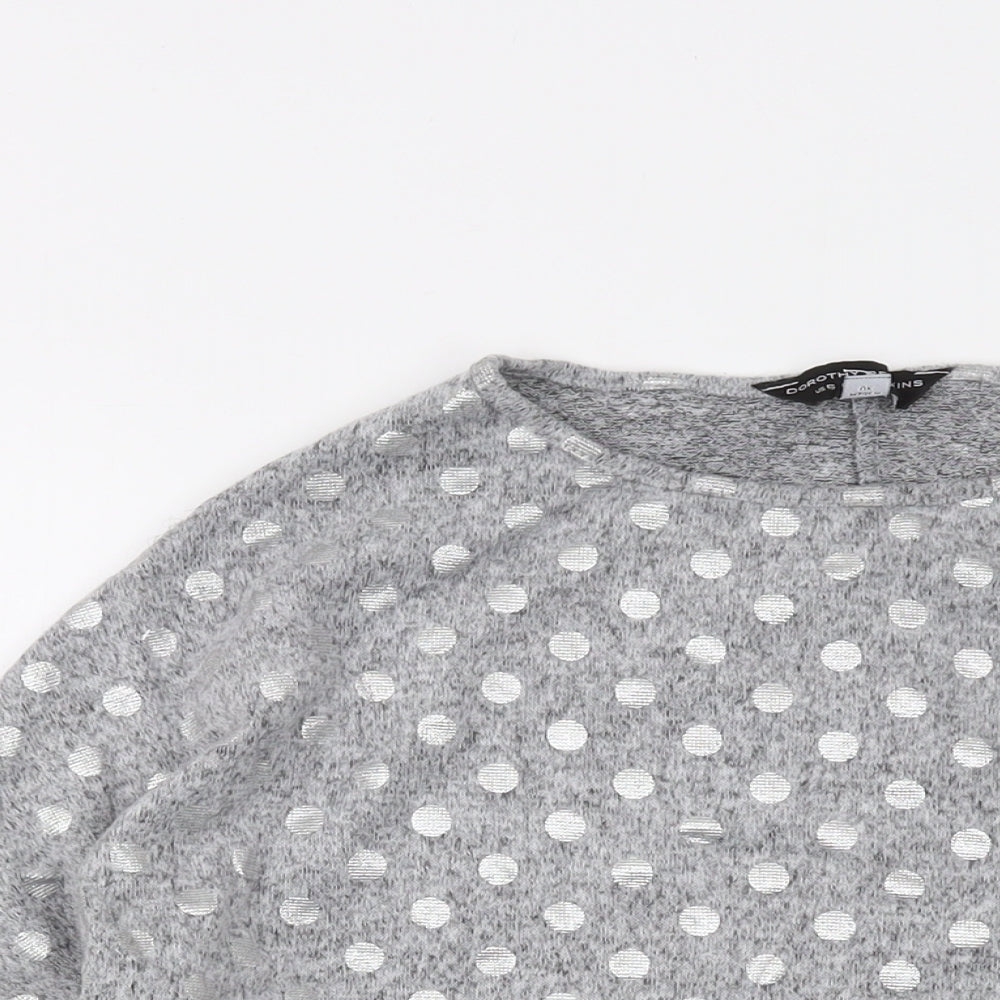 Womens UK Size 10 Dorothy Perkins Grey Pullover Jumper