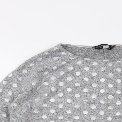 Womens UK Size 10 Dorothy Perkins Grey Pullover Jumper
