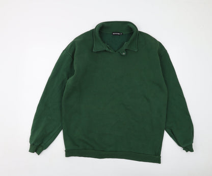 Mens UK Size M PRETTYLITTLETHING Green Pullover Sweatshirt