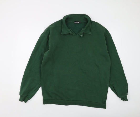 Mens UK Size M PRETTYLITTLETHING Green Pullover Sweatshirt