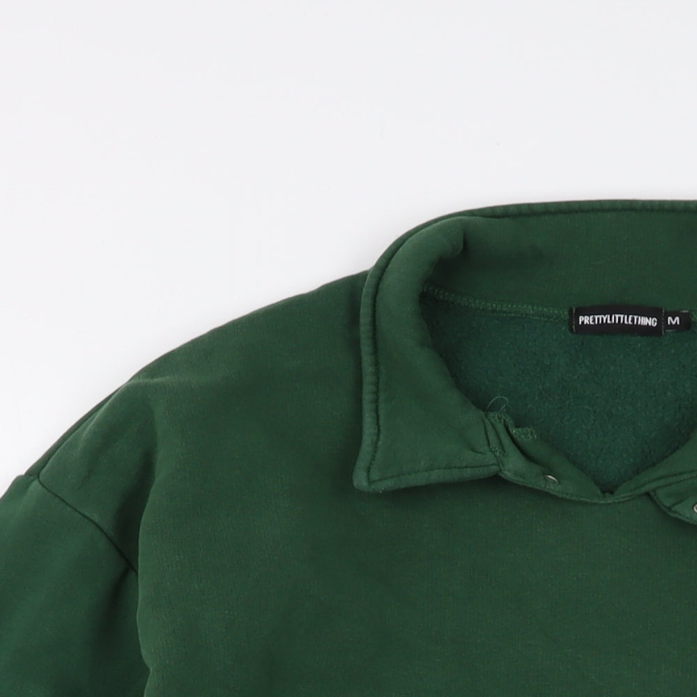 Mens UK Size M PRETTYLITTLETHING Green Pullover Sweatshirt
