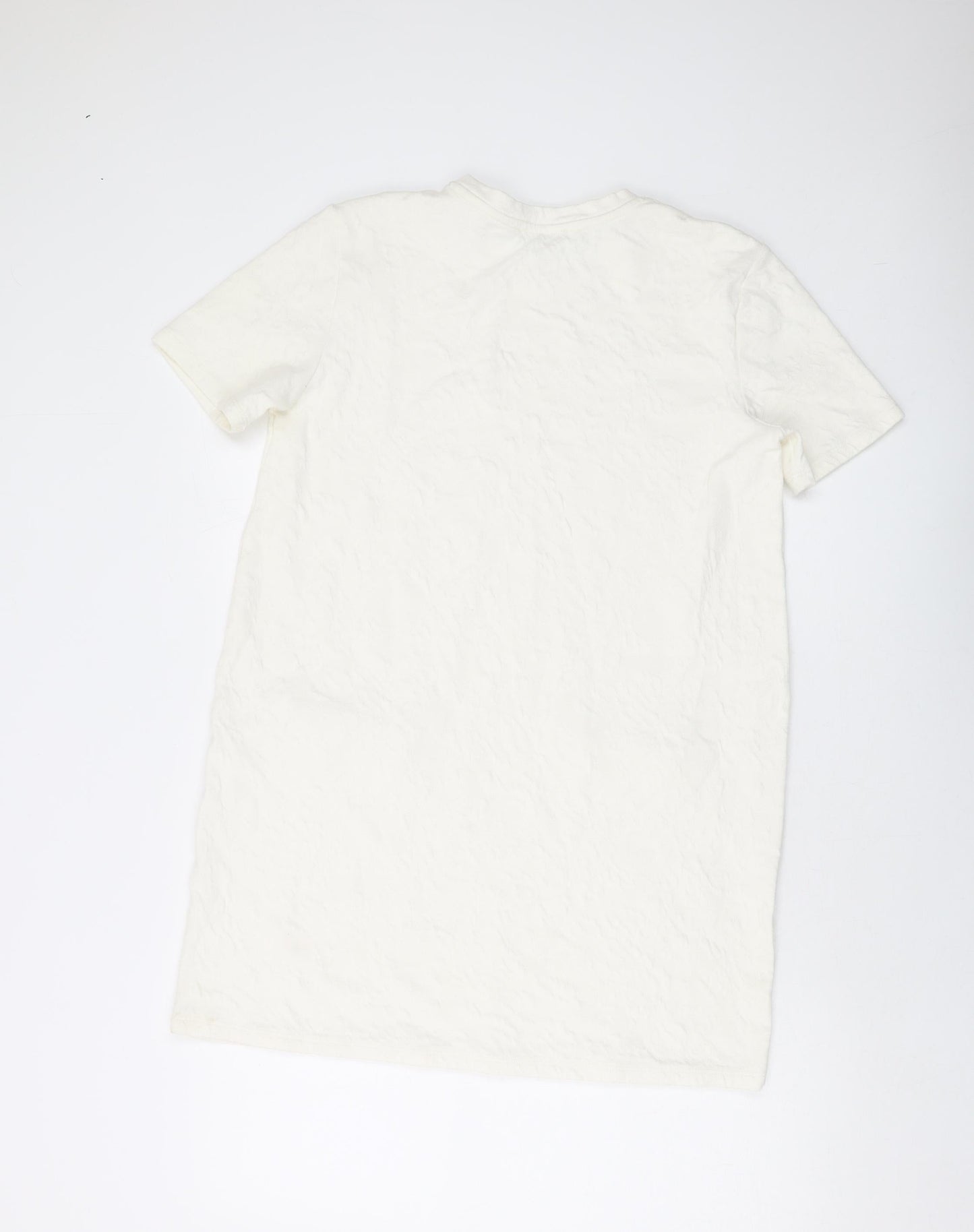 Womens UK Size M Zara Ivory Tunic T-Shirt