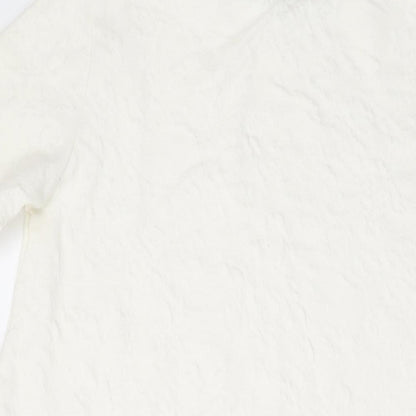 Womens UK Size M Zara Ivory Tunic T-Shirt