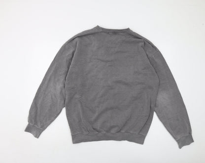 Mens UK Size S Boohoo Grey Pullover Sweatshirt