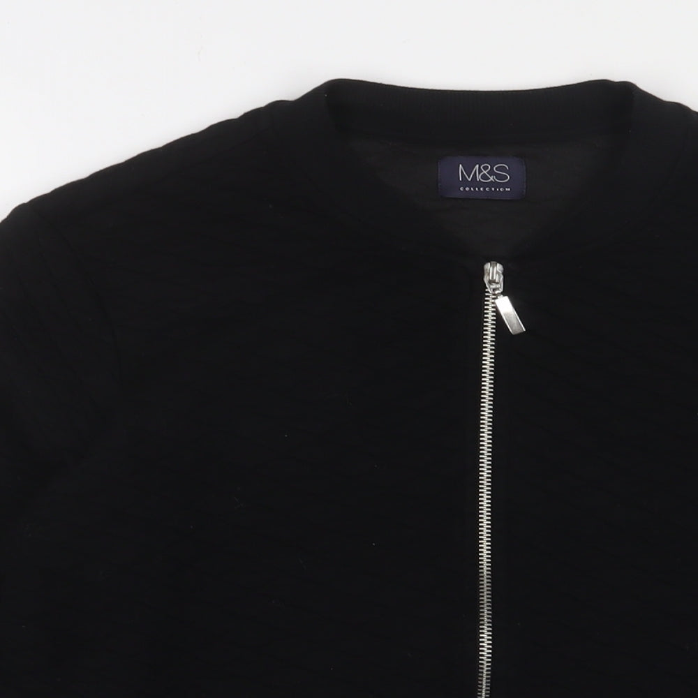 Marks and Spencer Womens Black Jacket Size 14 Zip
