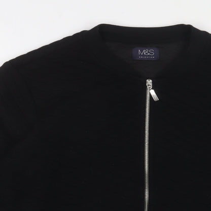 Marks and Spencer Womens Black Jacket Size 14 Zip