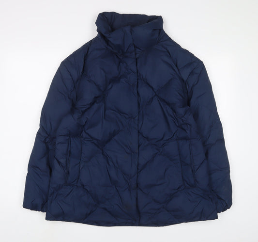 Womens UK Size 12 Marks and Spencer Blue Puffer Jacket