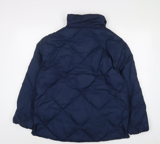 Womens UK Size 12 Marks and Spencer Blue Puffer Jacket