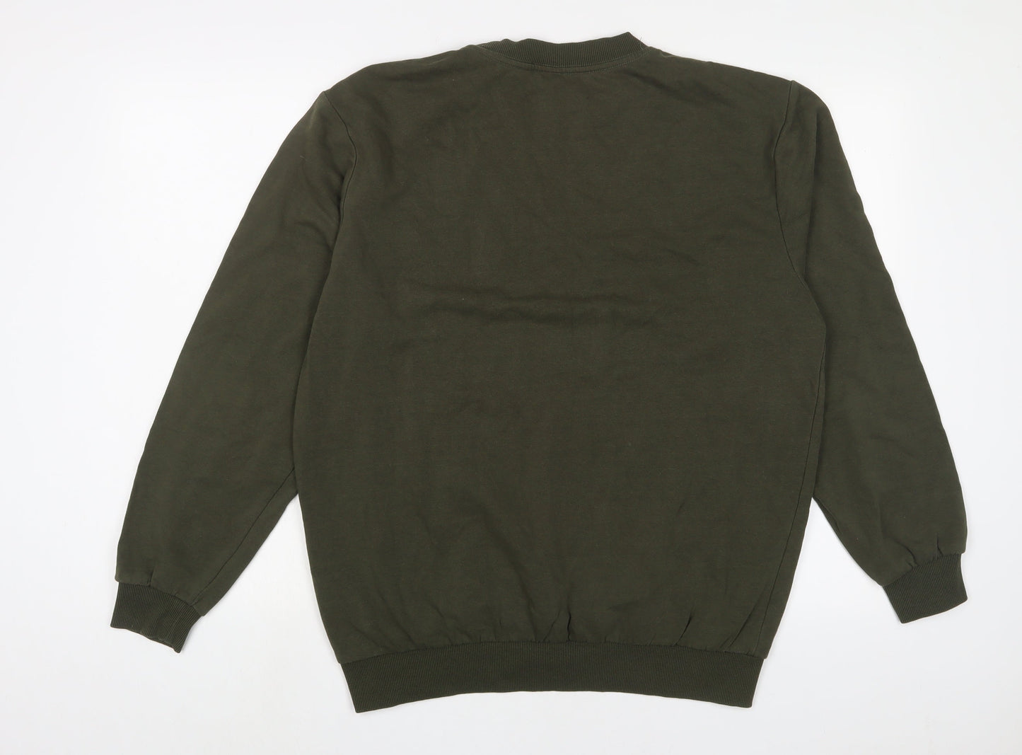 Mens UK Size M Marks and Spencer Green Pullover Sweatshirt
