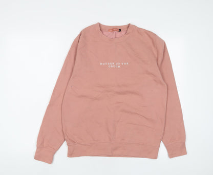 six stories Womens Pink Cotton Pullover Sweatshirt Size S Pullover - Mother of the groom
