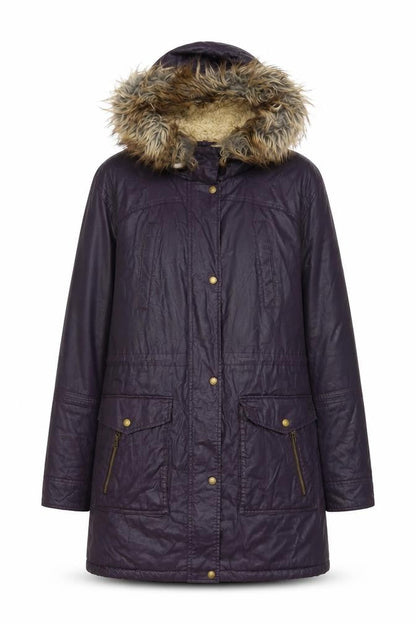 Womens UK Size 14 Indigo Purple Parka Coat