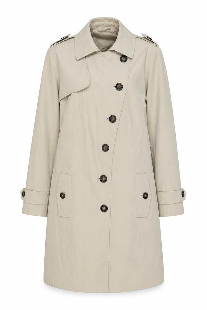 Womens UK Size 12 Debenhams Beige Overcoat