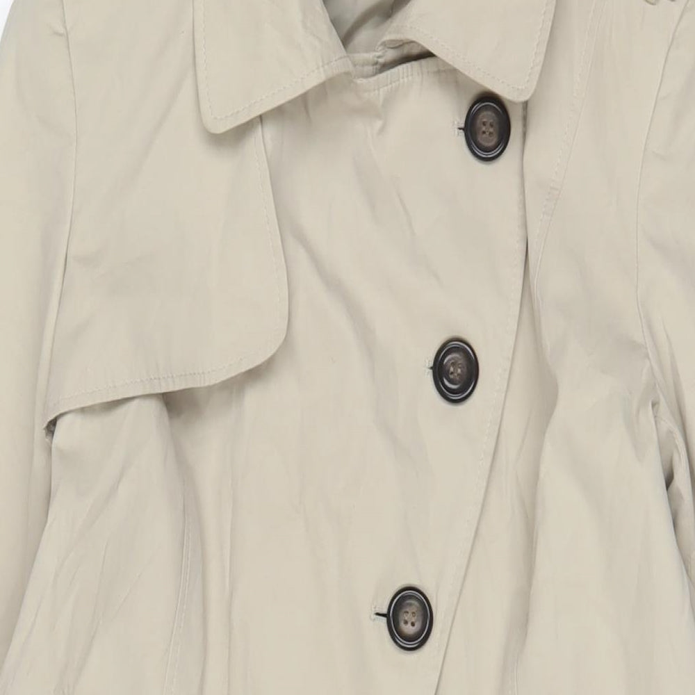 Womens UK Size 12 Debenhams Beige Overcoat