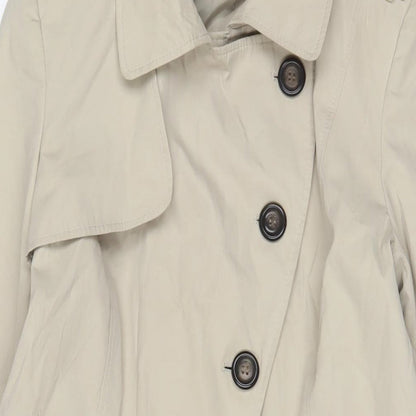 Womens UK Size 12 Debenhams Beige Overcoat