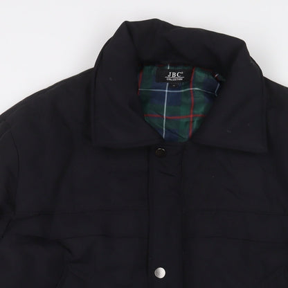 Mens UK Size S JBC Collection Black Quilted Coat