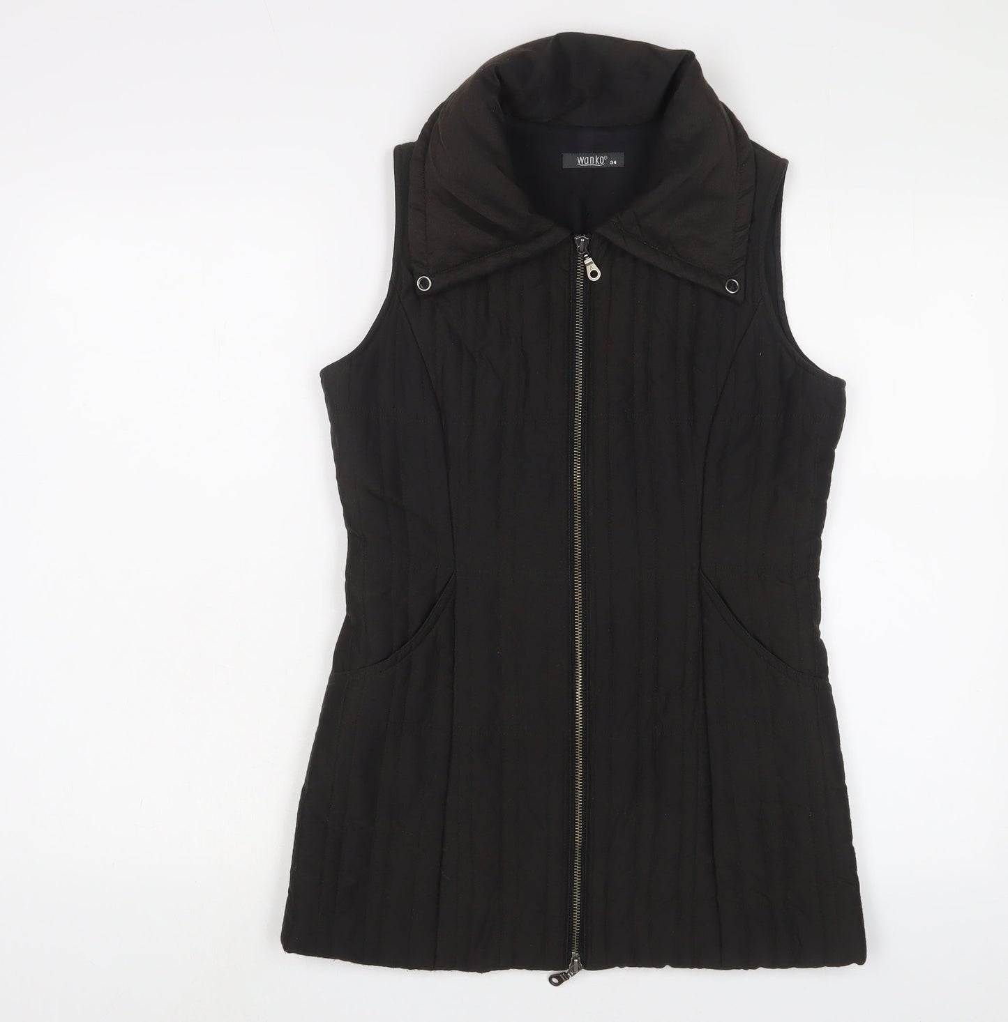WANKO Womens Black Gilet Jacket Size 6 Zip