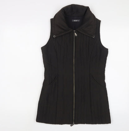 WANKO Womens Black Gilet Jacket Size 6 Zip