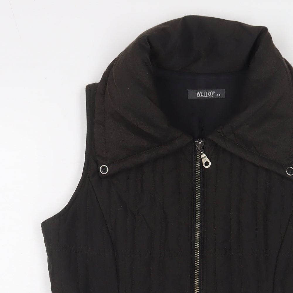 WANKO Womens Black Gilet Jacket Size 6 Zip