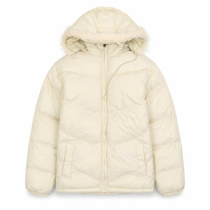 Maitesi Womens Ivory Puffer Jacket Jacket Size S Zip