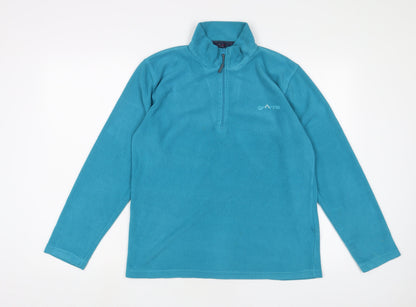 Granite Womens Blue Polyester Pullover Sweatshirt Size XL Zip - Logo, Embroidered
