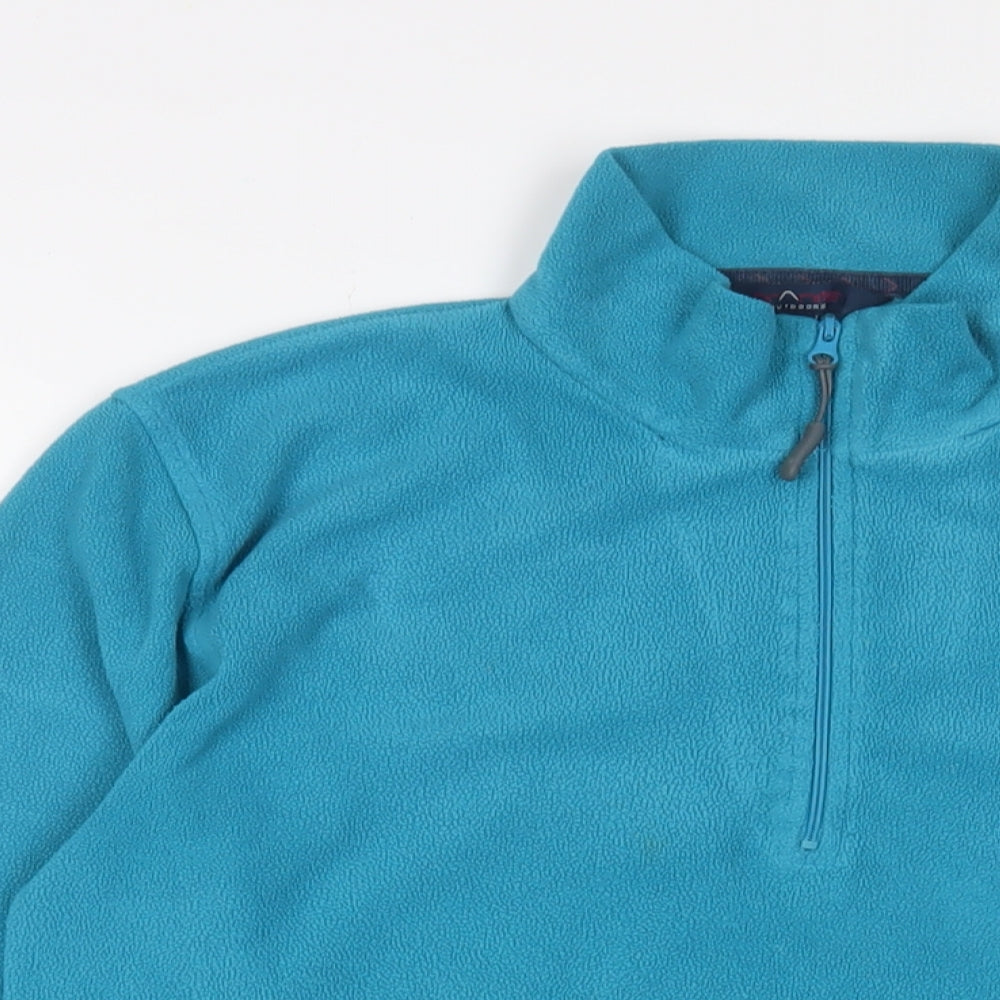 Granite Womens Blue Polyester Pullover Sweatshirt Size XL Zip - Logo, Embroidered
