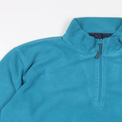 Granite Womens Blue Polyester Pullover Sweatshirt Size XL Zip - Logo, Embroidered