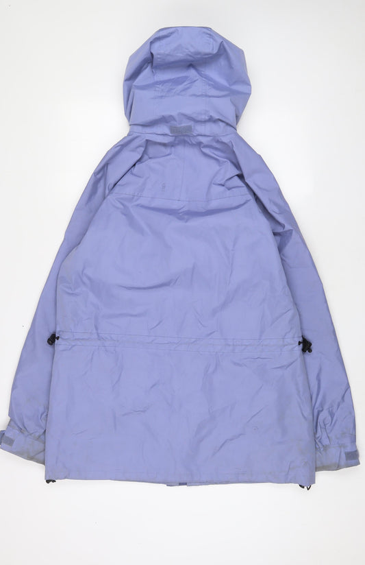 Womens UK Size 14 Outdoor Scene Purple Rain Coat