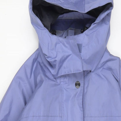 Womens UK Size 14 Outdoor Scene Purple Rain Coat