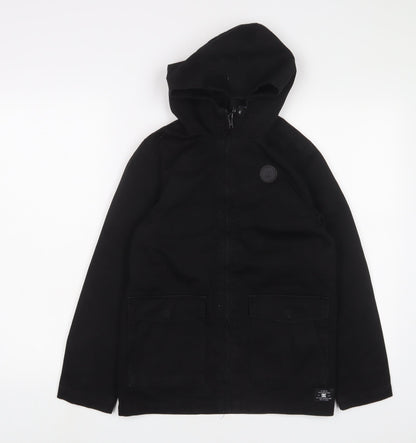 Additional front view of DC Shoes boys’ black jacket, size 12, years zip
