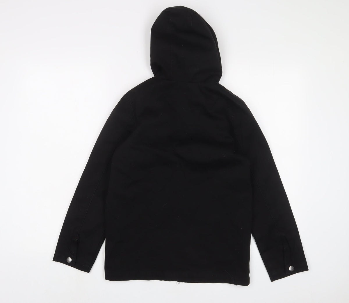 Back view of DC Shoes boys’ black jacket, size 12, years zip