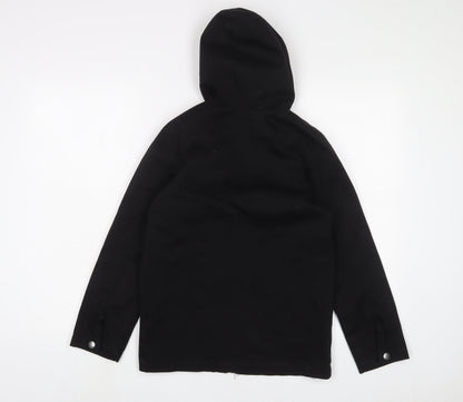 Back view of DC Shoes boys’ black jacket, size 12, years zip