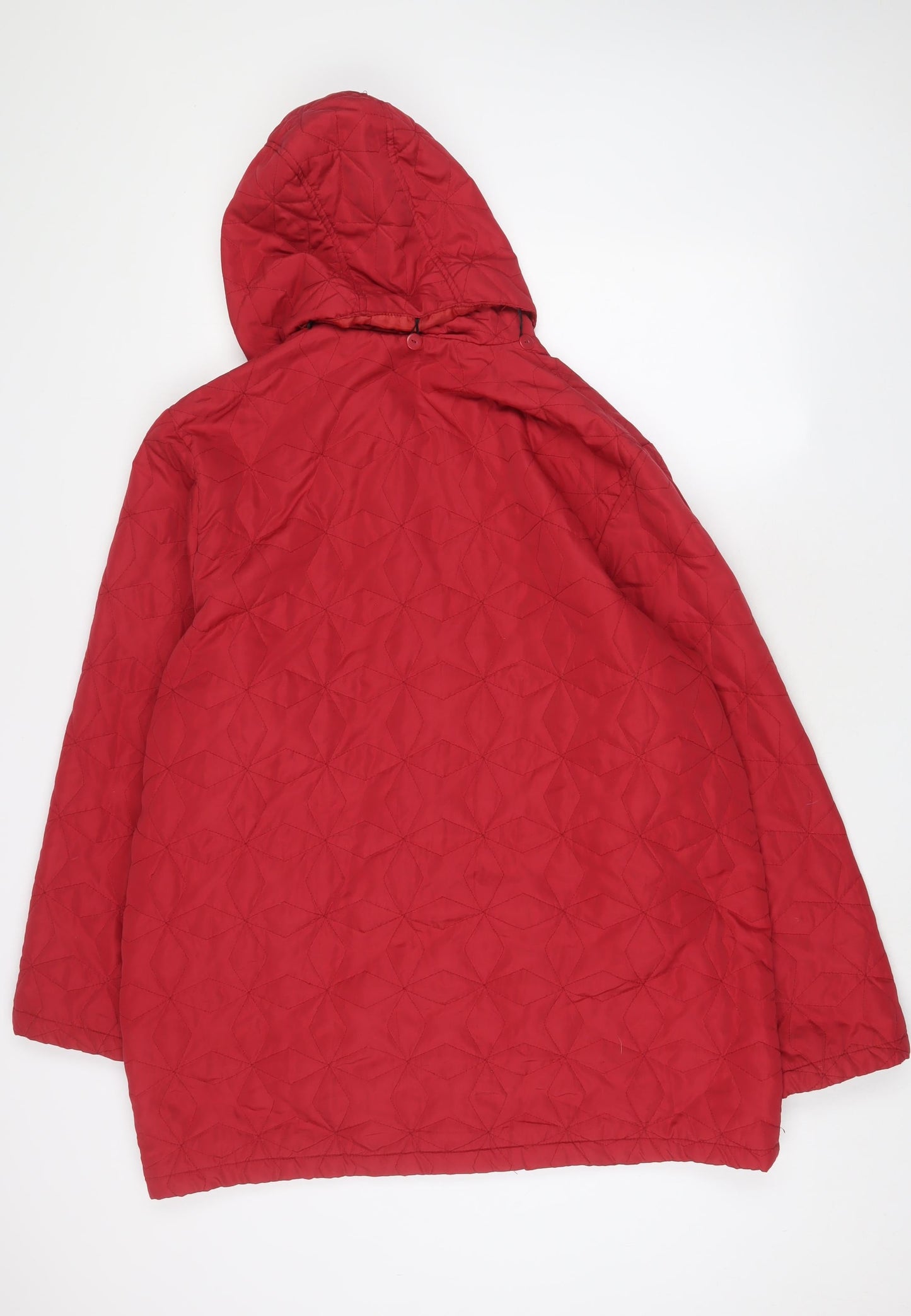 Womens UK Size 18 Neuville Red Quilted Coat