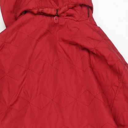 Womens UK Size 18 Neuville Red Quilted Coat