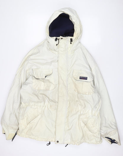 Mens UK Size L Ciro Citterio White Quilted Coat