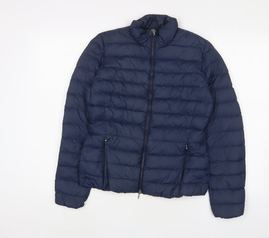 Womens UK Size 8 Geox Blue Puffer Jacket