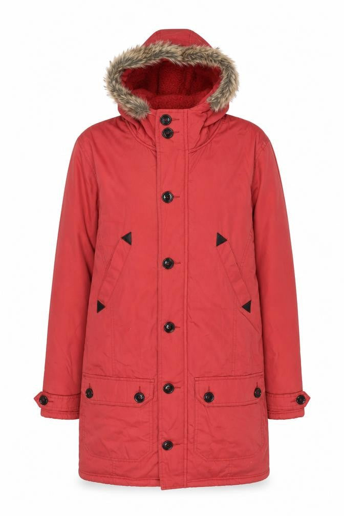 Womens UK Size XS Cotton Traders Pink Parka Coat