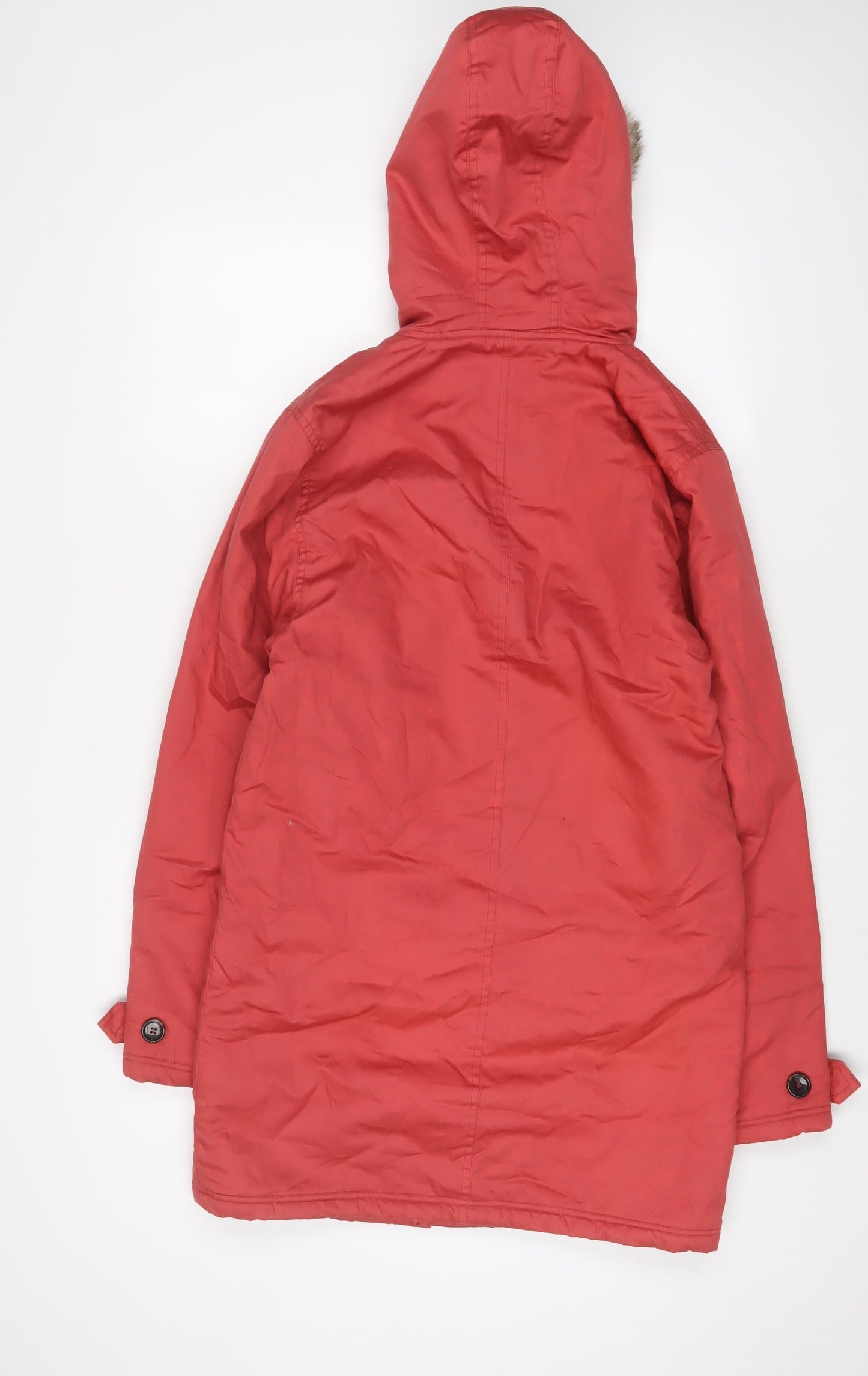 Womens UK Size XS Cotton Traders Pink Parka Coat