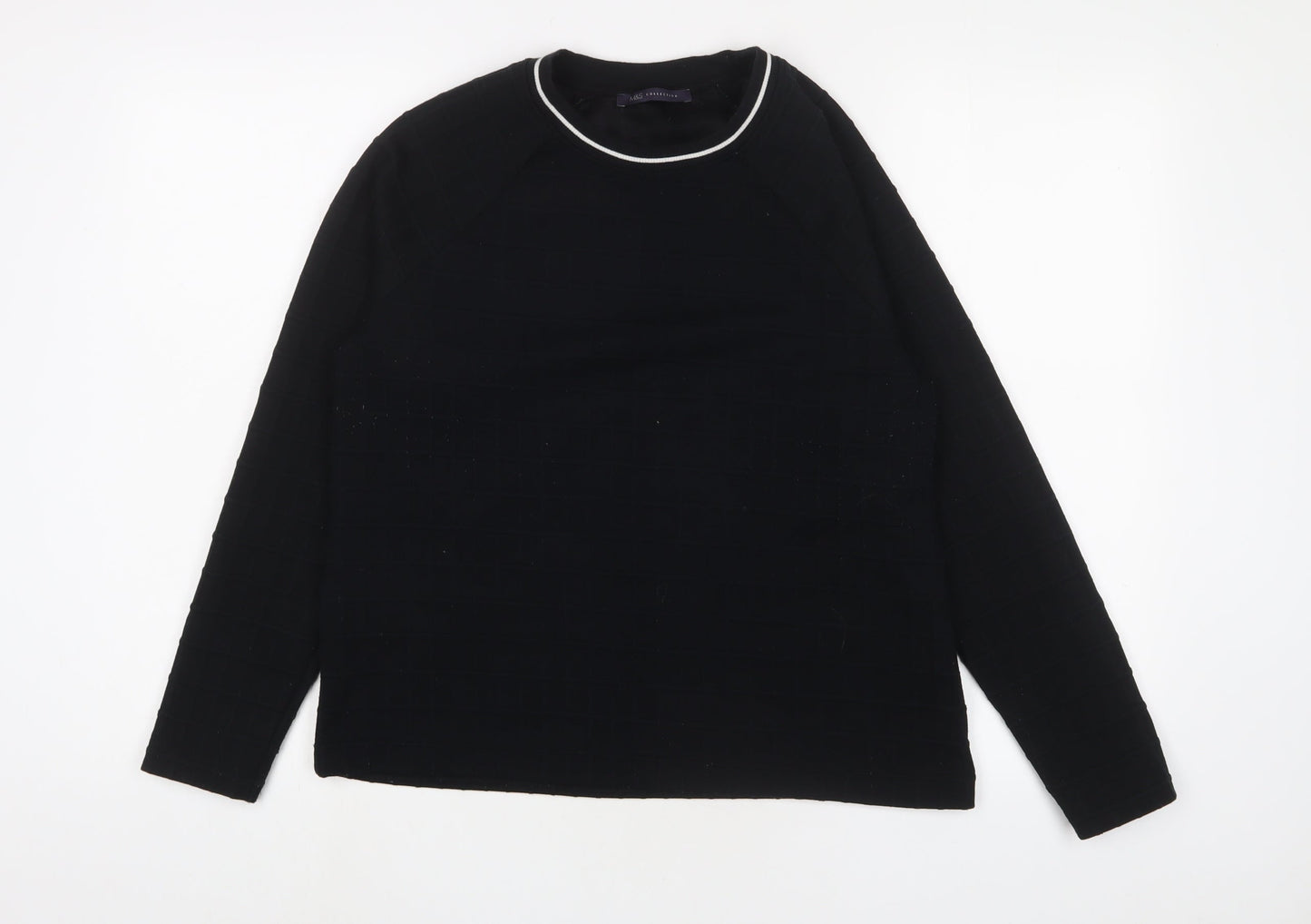 Womens UK Size 12 Marks and Spencer Black Pullover Sweatshirt