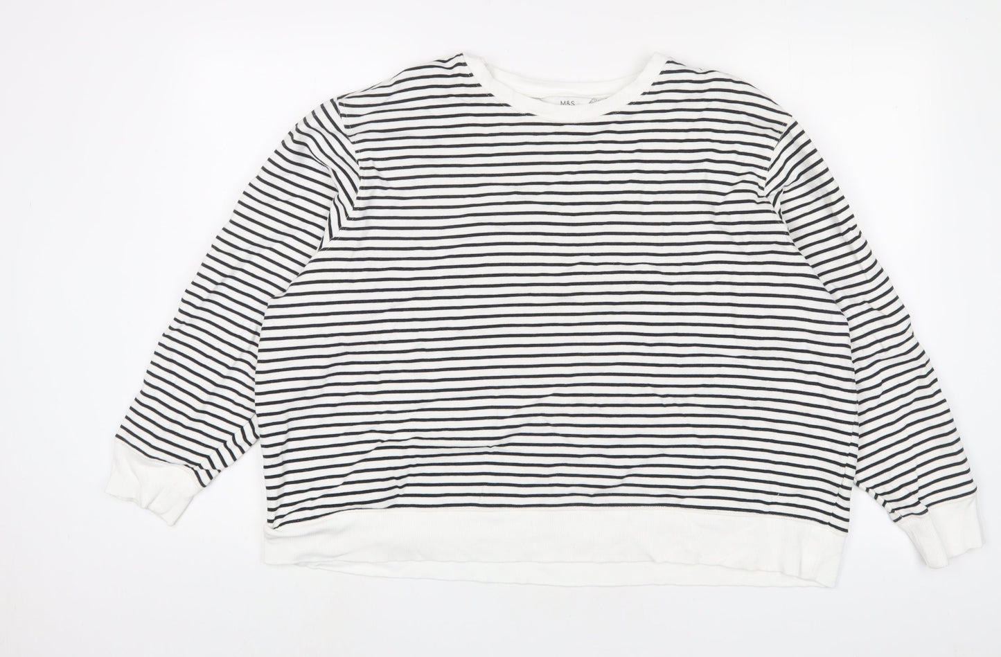 Womens UK Size XL Marks and Spencer White Pullover Sweatshirt