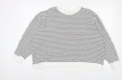 Womens UK Size XL Marks and Spencer White Pullover Sweatshirt