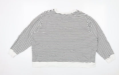 Womens UK Size XL Marks and Spencer White Pullover Sweatshirt