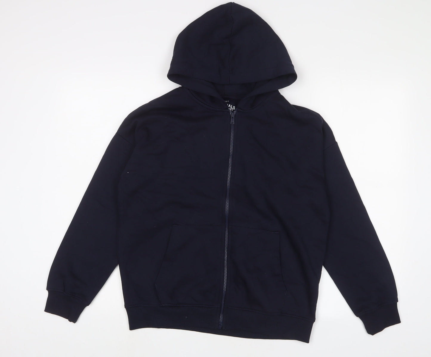 Marks and Spencer Boys Blue Cotton Full Zip Hoodie Size 12-13 Years Zip