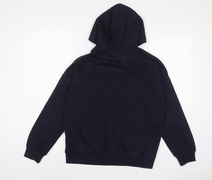 Marks and Spencer Boys Blue Cotton Full Zip Hoodie Size 12-13 Years Zip