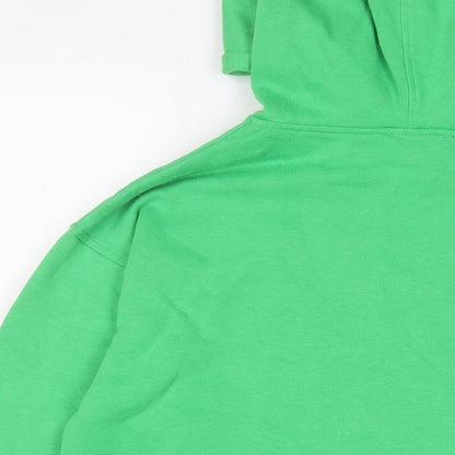 New Look Womens Green Cotton Pullover Hoodie Size S Pullover